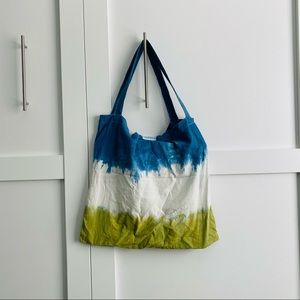 Ben & Jerrys - tie dye blue and green tote bag